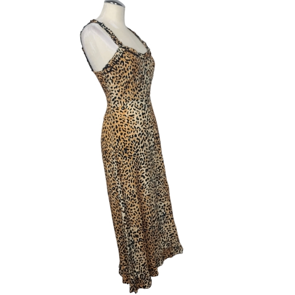 NWT Faithfull The Brand Noemie Rayon Crepe Animal Print Midi Sleeveless Dress S - Picture 5 of 10